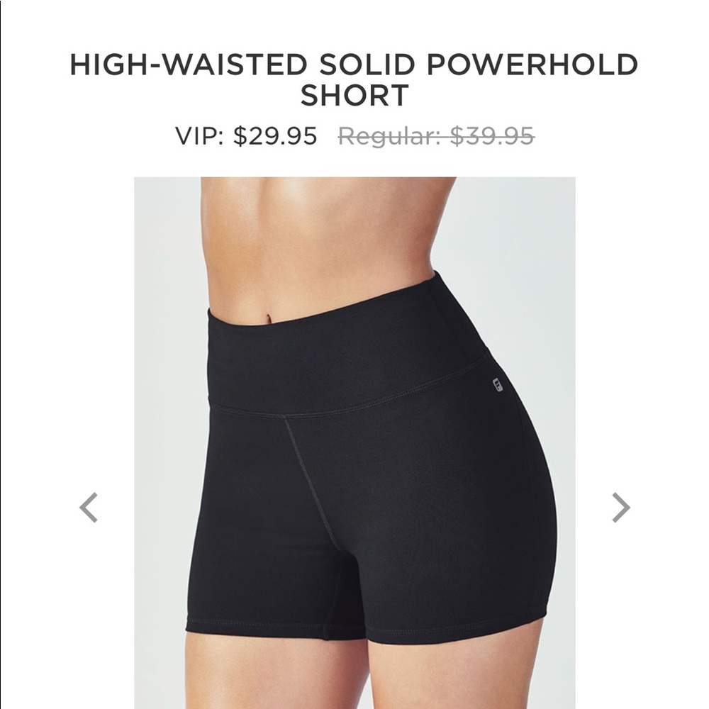 Fabletics high waisted black shorts XXS